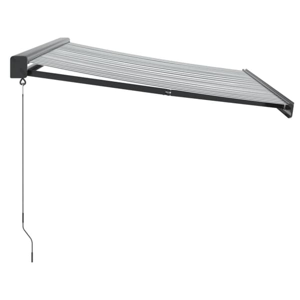 vidaXL Uttrekkbar markise antrasitt og hvit 3,5x2,5 m stoff aluminium