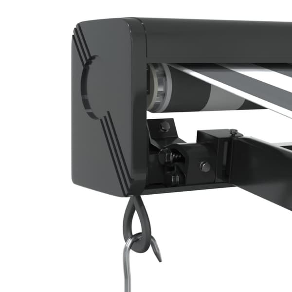 vidaXL Uttrekkbar markise antrasitt og hvit 3,5x2,5 m stoff aluminium