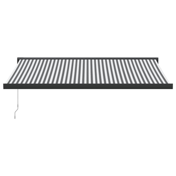 vidaXL Uttrekkbar markise antrasitt og hvit 4x3 m stoff og aluminium