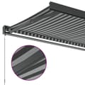 Miniatyrbilde 7 av 9: vidaXL Uttrekkbar markise antrasitt og hvit 4x3 m stoff og aluminium