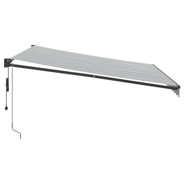 vidaXL foldemarkise 4x3 m stof og aluminium antracitgrå og hvid