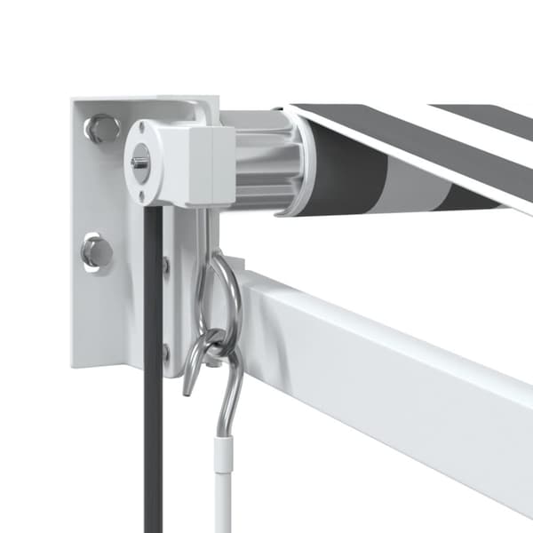 vidaXL Uttrekkbar markise antrasitt og hvit 4x3 m stoff og aluminium