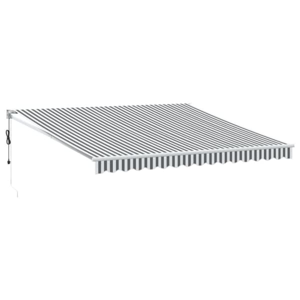 vidaXL Uttrekkbar markise antrasitt og hvit 4x3 m stoff og aluminium