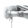 Miniatyrbild 8 av 11: vidaXL Markis manuellt infällbar med LEDs antracit och vit 450x300 cm
