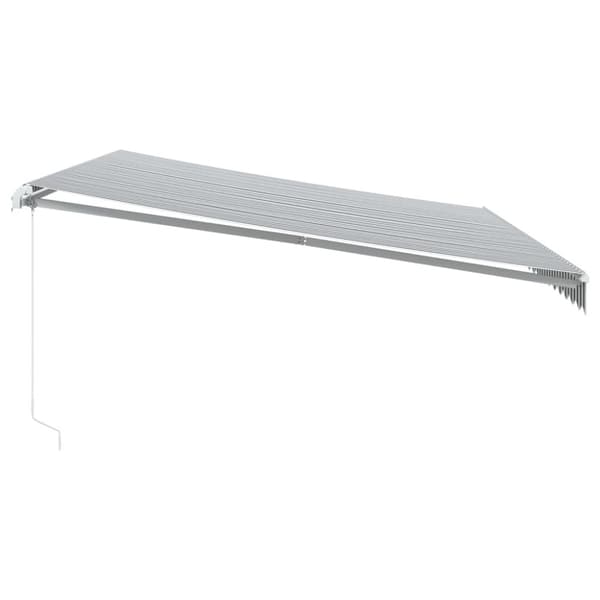 vidaXL Käsin kelattava markiisi antrasiitti/valkoinen 500x300 cm