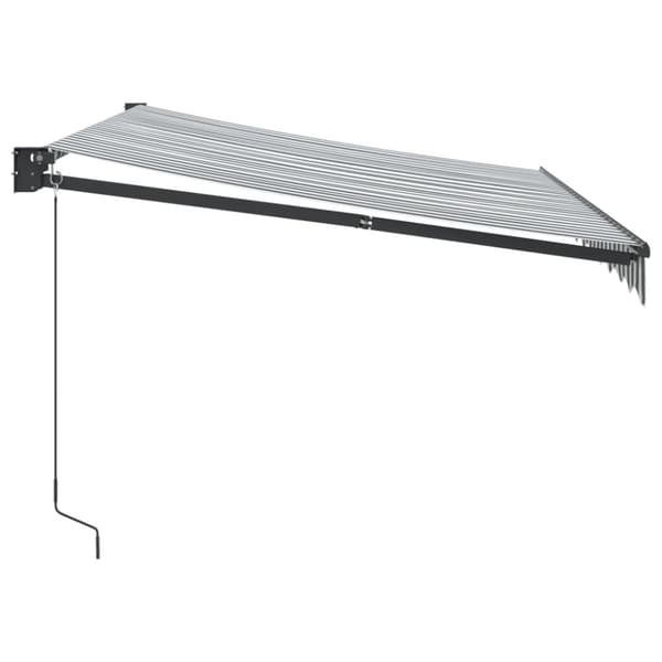 vidaXL Uttrekkbar markise antrasitt og hvit 3x2,5 m stoff og aluminium