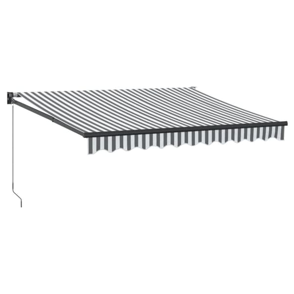 vidaXL Uttrekkbar markise antrasitt og hvit 3x2,5 m stoff og aluminium