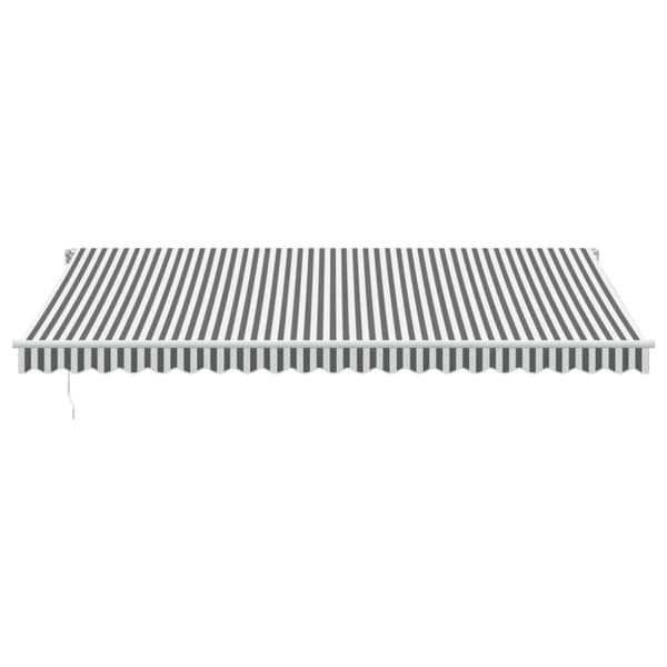 vidaXL Markis manuellt infällbar antracit&vit 500x300 cm