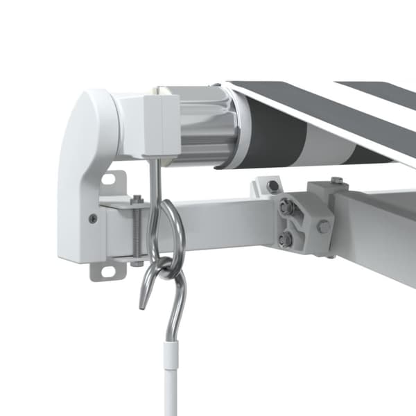 vidaXL Markis manuellt infällbar antracit&vit 500x300 cm