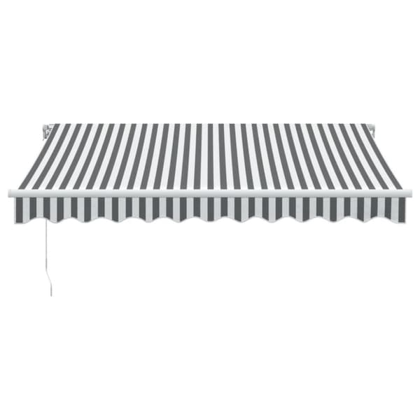 vidaXL Manuell uttrekkbar markise antrasitt og hvit 300x250 cm