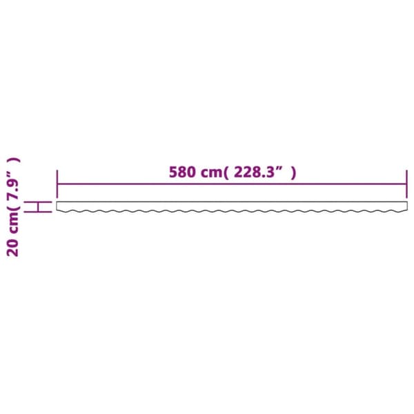 vidaXL Erstatningsstoff for markisekappe kremhvit stripe 6 m