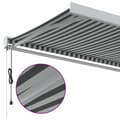 Miniatyrbillede 6 af 8: vidaXL foldemarkise 4,5x3 m stof og aluminium antracitgrå og hvid