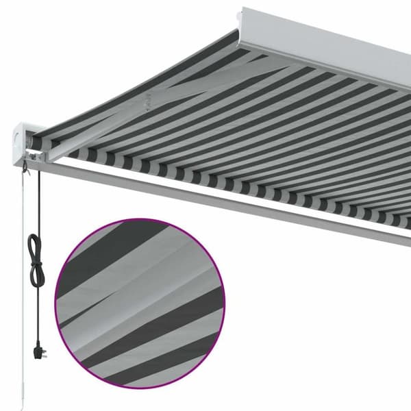vidaXL foldemarkise 4,5x3 m stof og aluminium antracitgrå og hvid