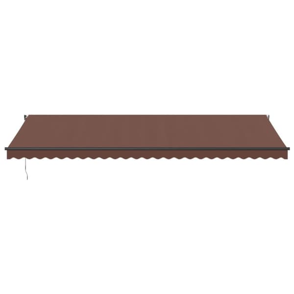 vidaXL Automatisk uttrekkbar markise med LED brun 600x350 cm