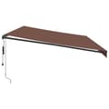 Miniatyrbilde 5 av 11: vidaXL Automatisk uttrekkbar markise med LED brun 600x350 cm