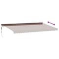 Miniatyrbilde 6 av 11: vidaXL Automatisk uttrekkbar markise med LED brun 600x350 cm