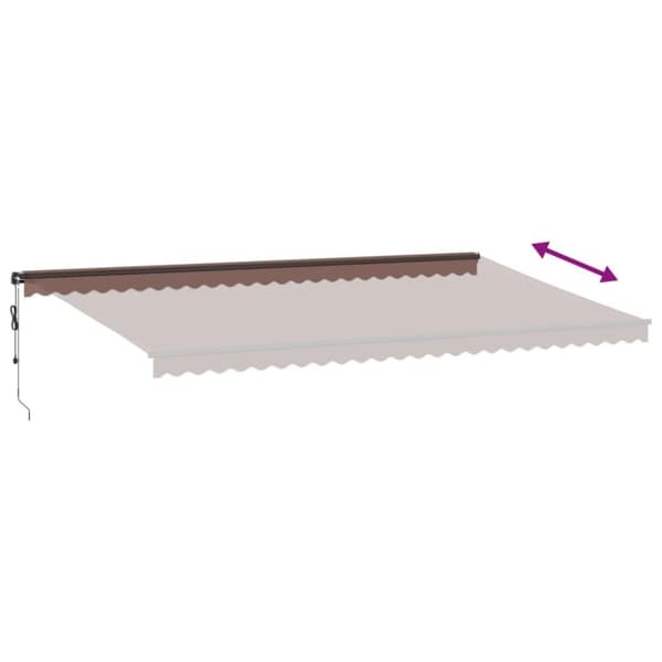vidaXL Automatisk uttrekkbar markise med LED brun 600x350 cm