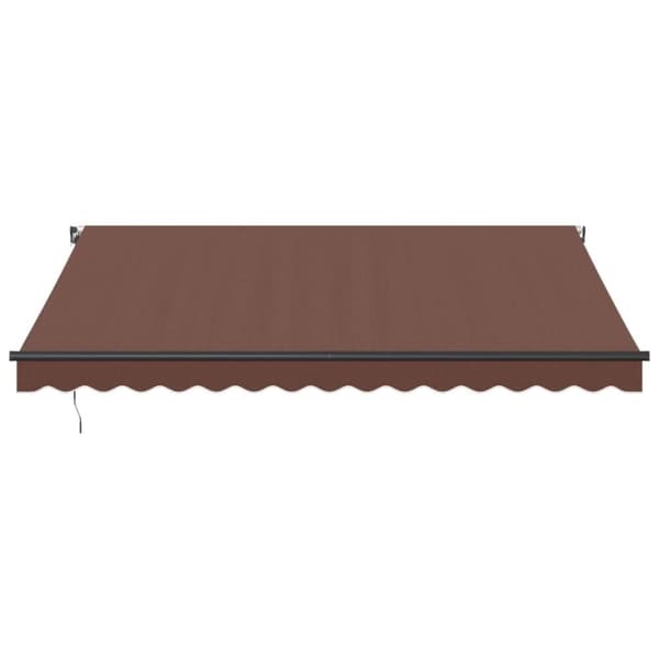 vidaXL Manuell uttrekkbar markise brun 400x300 cm