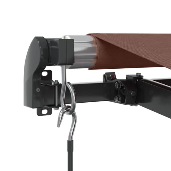 vidaXL Manuell uttrekkbar markise brun 400x300 cm