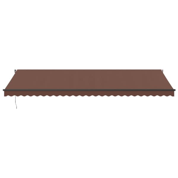 vidaXL markise med LED-lys 600x300 cm automatisk betjening brun