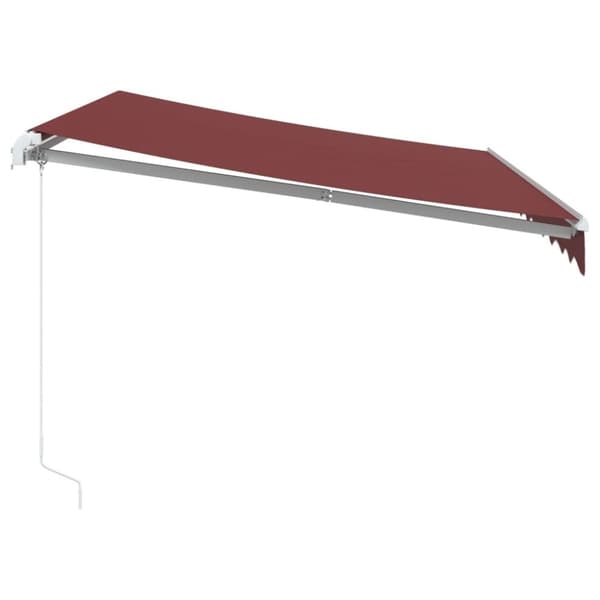 vidaXL Manuell uttrekkbar markise burgunder 300x250 cm
