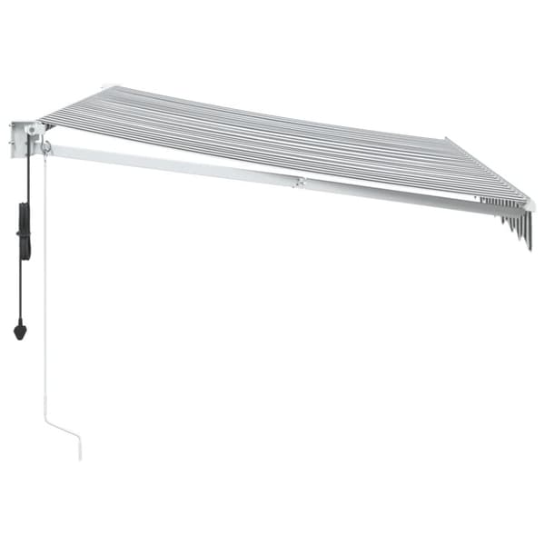 vidaXL Uttrekkbar markise antrasitt og hvit 3x2,5 m stoff og aluminium
