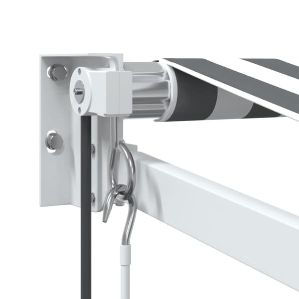 vidaXL Uttrekkbar markise antrasitt og hvit 3x2,5 m stoff og aluminium