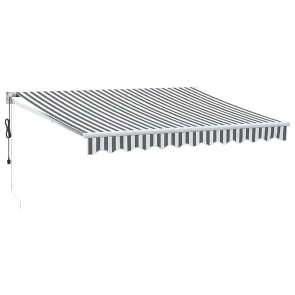 vidaXL Uttrekkbar markise antrasitt og hvit 3x2,5 m stoff og aluminium