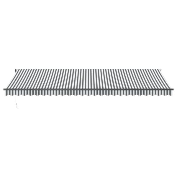 vidaXL Käsin kelattava markiisi antrasiitti/valkoinen 600x350 cm
