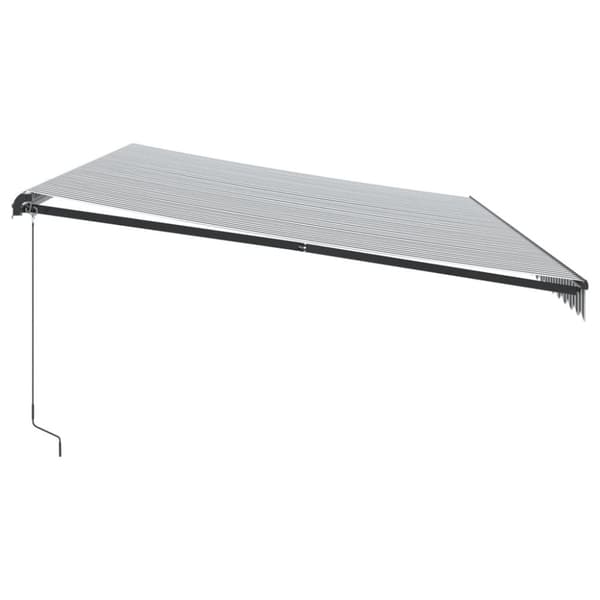 vidaXL Käsin kelattava markiisi antrasiitti/valkoinen 600x350 cm