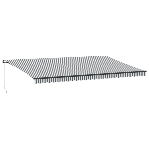 vidaXL Käsin kelattava markiisi antrasiitti/valkoinen 600x350 cm