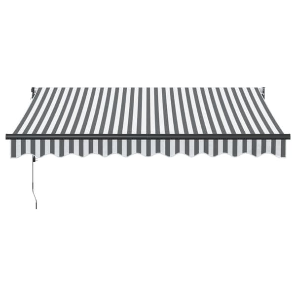 vidaXL Uttrekkbar markise antrasitt og hvit 3x2,5 m stoff og aluminium
