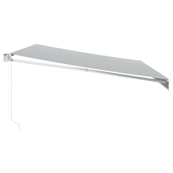 vidaXL Markis infällbar antracit och vit 5x3 m tyg&aluminium