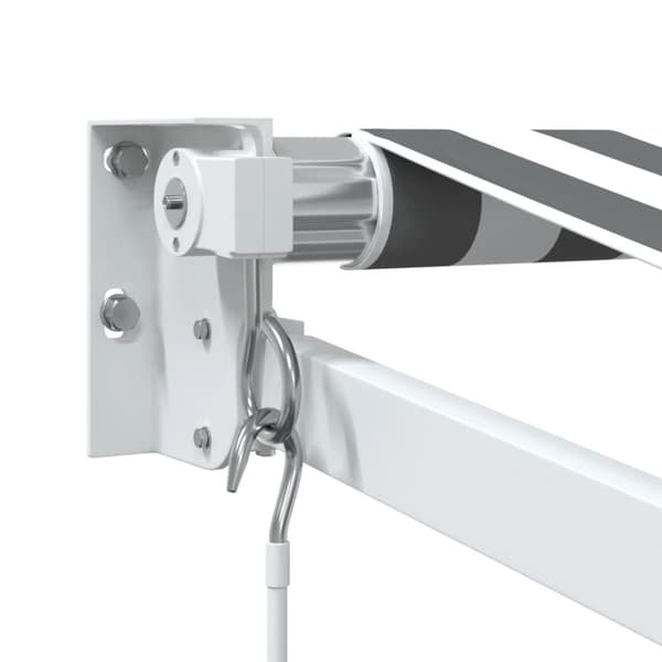 vidaXL Markis infällbar antracit och vit 5x3 m tyg&aluminium