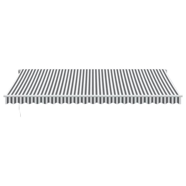 vidaXL Automatisk uttrekkbar markise LED antrasitt og hvit 500x350 cm
