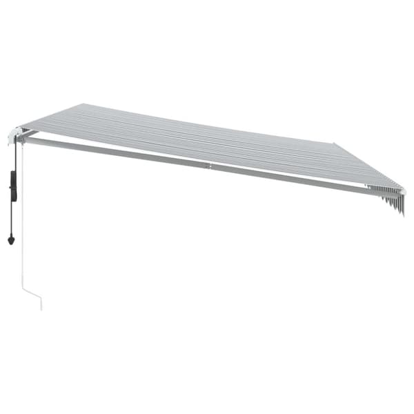 vidaXL Automatisk uttrekkbar markise LED antrasitt og hvit 500x350 cm