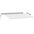 Miniatyrbilde 6 av 11: vidaXL Automatisk uttrekkbar markise LED antrasitt og hvit 500x350 cm