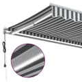 Miniatyrbilde 9 av 11: vidaXL Automatisk uttrekkbar markise LED antrasitt og hvit 500x350 cm