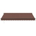 Miniatyrbilde 4 av 11: vidaXL Manuell uttrekkbar markise med LED brun 450x350 cm