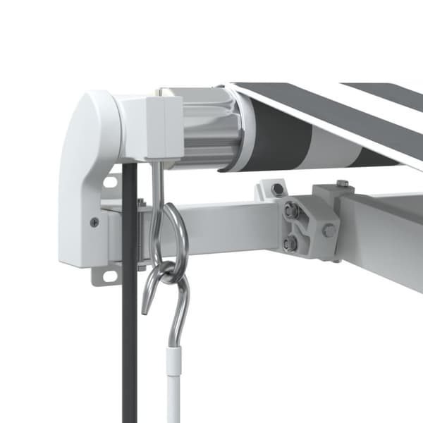 vidaXL markise m. LED 450x300 cm automatisk betjening antracitgrå hvid