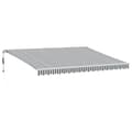 Miniatyrbillede 2 af 11: vidaXL markise m. LED 450x300 cm automatisk betjening antracitgrå hvid