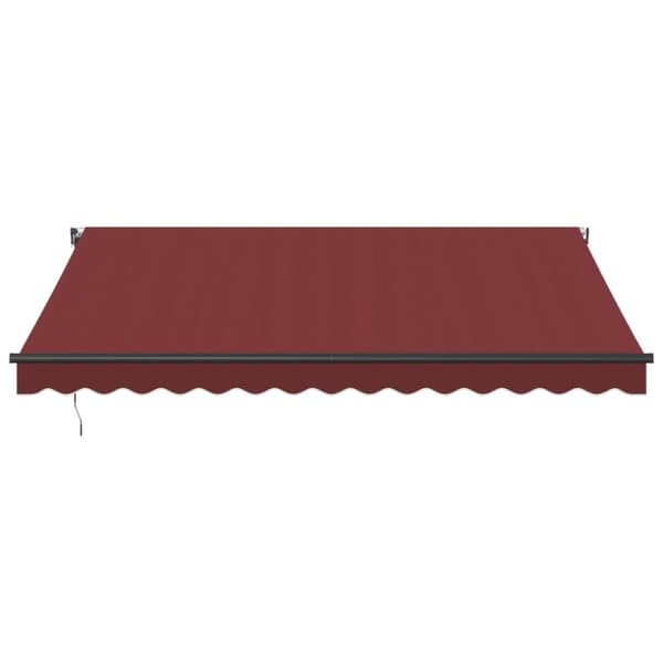 vidaXL Automatisk uttrekkbar markise burgunder 400x300 cm