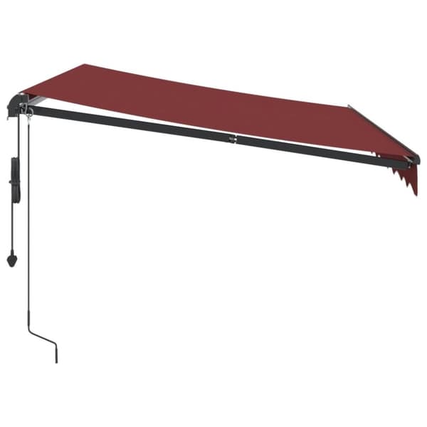 vidaXL Automatisk uttrekkbar markise med LED burgunder 300x250 cm