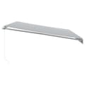 Miniatyrbilde 5 av 11: vidaXL Manuell uttrekkbar markise med LED antrasitt og hvit 500x350 cm