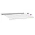 Miniatyrbilde 6 av 11: vidaXL Manuell uttrekkbar markise med LED antrasitt og hvit 500x350 cm