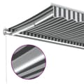 Miniatyrbilde 8 av 11: vidaXL Manuell uttrekkbar markise med LED antrasitt og hvit 500x350 cm