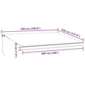 Miniatyrbilde 11 av 11: vidaXL Manuell uttrekkbar markise med LED antrasitt og hvit 500x350 cm
