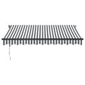 Miniatyrbilde 4 av 11: vidaXL Automatisk uttrekkbar markise LED antrasitt og hvit 300x250 cm