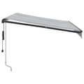 Miniatyrbilde 5 av 11: vidaXL Automatisk uttrekkbar markise LED antrasitt og hvit 300x250 cm