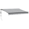 Miniatyrbilde 2 av 11: vidaXL Automatisk uttrekkbar markise LED antrasitt og hvit 300x250 cm